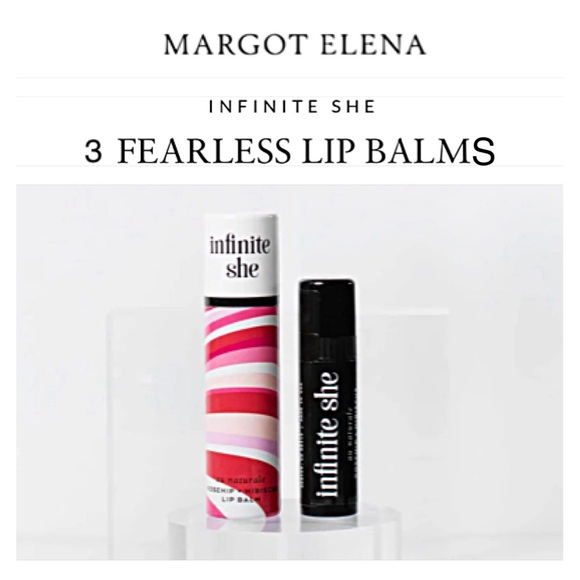 3️⃣NEW Margot Elena LIP BALMS Infinite She 💯% NATURAL FEARLESS Rosehip Hibiscus - Picture 1 of 12